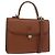 Borsa a mano Burberry in pelle 2 vie marrone argento autentica ep14396