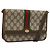 Borsa a Spalla Gucci GG Supreme Web Sherry Line PVC Beige Oro Auth BA12265 D'oro