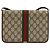 Borsa a Spalla Gucci GG Supreme Web Sherry Line PVC Beige Oro Auth BA12265 D'oro - vista 3