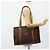 Céline Borsa tote in tela Macadam CELINE in pelle PVC marrone oro Auth ka4109 D'oro - vista 23