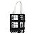 Borsa tote in tela CHANEL Windows Line Nera Oro CC Auth BA12234 Nero D'oro