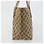 Borsa Tote Gucci GG Canvas Sherry Line Beige Oro 211971 Auth am11431 D'oro - vista 4