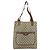 Borsa tote in PVC beige e rosso della linea Sherry GG Supreme di GUCCI 39 02 003 Auth 176694 - vista 2
