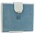 Portafoglio LOEWE Camoscio Azzurro Chiaro Argento Auth BA12283V Blu chiaro