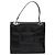 Bolso de mano GUCCI de cuero negro plateado 007 2002 Auth 176212 Plata - vista 2