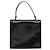 Bolso de mano GUCCI de cuero negro plateado 007 2002 Auth 176212 Plata - vista 3