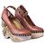 Miu Miu, Cammeo Baroque, zeppa in pelle Marrone - vista 4