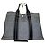 Vintage HERMÈS Canvas Tote Bag Grau