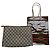 Vintage Gucci GG Plus Canvas Clutch Beige Grau