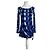 Vintage Emilio Pucci Viskose-Jersey Mini Kleid Blau Mehrfarbig S