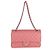 Timeless Chanel Mittelgroße klassische Double Flap Tasche aus rosa gestepptem Lammleder Pink - Ansicht 4