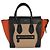 Luggage Céline Celine Tote Nano in pelle di vitello nubuck drummed multicolore beige Nero - vista 8