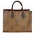Louis Vuitton Onthego MM Tasche aus riesigem Monogramm-Canvas Braun