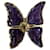 Broche Papillon Violet Yves Saint Laurent  - vue 1