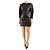 Red Valentino Schwarzes Leder-Minikleid - Größe UK 10