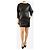 Red Valentino Schwarzes Leder-Minikleid - Größe UK 10 - Ansicht 3