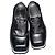 Scarpe Derby a piattaforma in pelle nera Balenciaga Trooper Nero