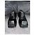 Scarpe Derby a piattaforma in pelle nera Balenciaga Trooper Nero - vista 3