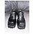 Scarpe Derby a piattaforma in pelle nera Balenciaga Trooper Nero - vista 4