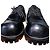 Schwarze Derby-Schuhe aus Leder mit dicker Sohle Balenciaga