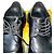 Schwarze Derby-Schuhe aus Leder mit dicker Sohle Balenciaga - Ansicht 12