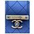 Borsa Chanel Mumbai in pelle blu con tracolla - vista 5