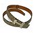 Cinturón de cuero de avestruz Hermès con hebilla H Castaño Beige