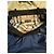 Burberry Borsa Tote in Tela Blu e Pelle Nera Nero - vista 2