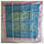 Hermès Doppelseitiges Quadrat "Brides de Gala" Pink Blau Golden Grün  - Ansicht 2