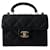 Coco Handle Chanel Mini bolsa com aba e alça superior (retangular) Preto  - vista 1