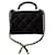Coco Handle Chanel Mini bolsa com aba e alça superior (retangular) Preto  - vista 5