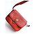 Borsa a tracolla Burberry rossa in pelle d'agnello Rosso - vista 2