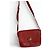 Borsa a tracolla Burberry rossa in pelle d'agnello Rosso - vista 3
