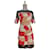 Autre Marque Almatrichi Patchwork Kleid Schwarz Rot Beige Roh