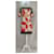 Autre Marque Almatrichi Patchwork Kleid Schwarz Rot Beige Roh - Ansicht 4