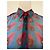 Blusa de seda con estampado de plumas de pavo real Just Cavalli Roja Azul Morado oscuro - vista 4