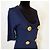Vintage 1990er Jahre navyblauer Strickpullover von Genny Marineblau - Ansicht 4