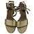 Sandali Chanel in pelle dorata e sughero D'oro