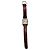 Reloj Coach Esfera Rectangular Beige Números Dorados Correa de Cocodrilo Marrón