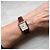 Reloj Coach Esfera Rectangular Beige Números Dorados Correa de Cocodrilo Marrón - vista 2