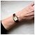 Reloj Coach Esfera Rectangular Beige Números Dorados Correa de Cocodrilo Marrón - vista 3