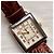 Reloj Coach Esfera Rectangular Beige Números Dorados Correa de Cocodrilo Marrón - vista 7