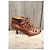 Sandali con tacco Stuart Weitzman Tyborg in pelle marrone - vista 4