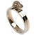 Anello Doppio Cuore in Oro Rosa e Bianco 18K Cartier - vista 2