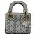 Dior Duchesse Tasche Grau Lammleder Goldene Schnalle