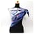 Sciarpa Hermès Carré 90 Bianco Blu navy  - vista 3