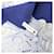 Sciarpa Hermès Carré 90 Bianco Blu navy  - vista 5
