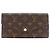 Portefeuille Sarah Long de Louis Vuitton Marron Monogramme