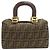 Fendi Mini Boston Handtasche mit Zucca-Muster Braun - Ansicht 2