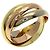 Anello Cartier Trinity in oro rosa bianco e giallo 18K - vista 2